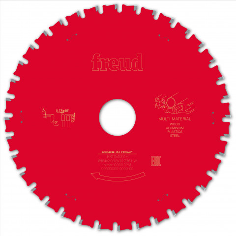 Lame pour scie circulaire portative freud - ø184 2/1,6 al30 z36 tpb 0° - f03fs10113 -fr11m001h