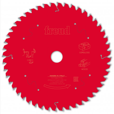 Lame pour scie circulaire portative sans fil freud - ø184 1,55/1 al20 z48 ba 10° - f03fs10056 -fr11w011hc