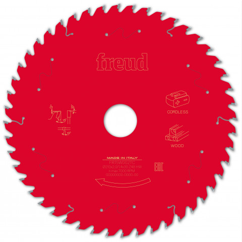 Lame pour scie circulaire portative sans fil freud - ø210 1,7/1,2 al30 z48 ba 15° - f03fs10069 -fr15w002tc
