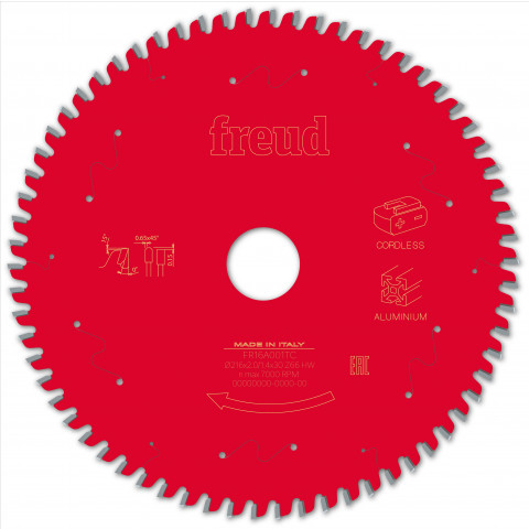 Lame pour scie circulaire portative sans fil freud - ø216 2/1,4 al30 z66 tp 0° - f03fs10093 -fr16a001tc