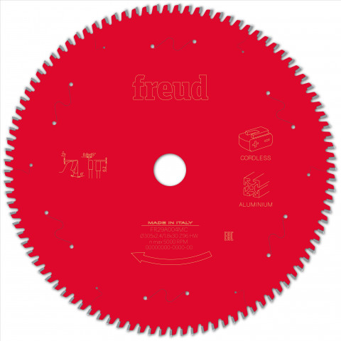 Lame pour scie circulaire portative sans fil freud - ø305 2,4/1,8 al30 z96 tp 0° - f03fs10091 -fr29a004mc