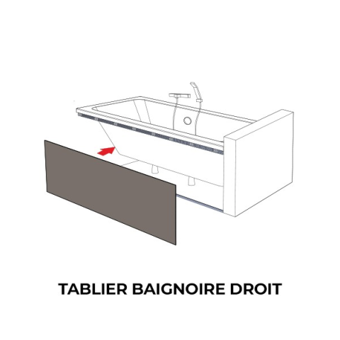 Tablier baignoire collection marbre - coloris & dimensions aux choix