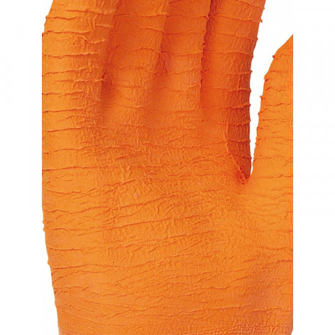 Gant protection chimique anti chaleur singer orange coton interlock 30cm coupé cousu paume crêpée - Taille au choix