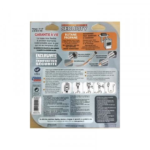 Gazinox - 001047 - gaz butane/propane longueur 1,25 mètres