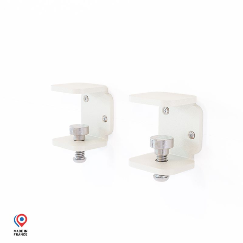 Lot de 2 supports muraux avec vis-étau DECO-GEM, acierGrenat. L.6 x H.7.5 x P.5.88 cm