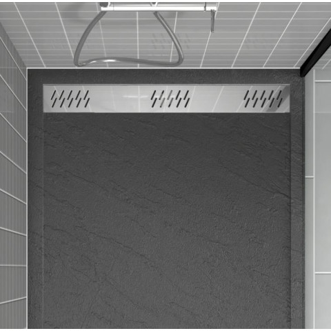 Grille linéaire en aluminium 69.5x11x0.2cm pour receveur - GRID LINE - MOON Aurlane - Couleur au choix