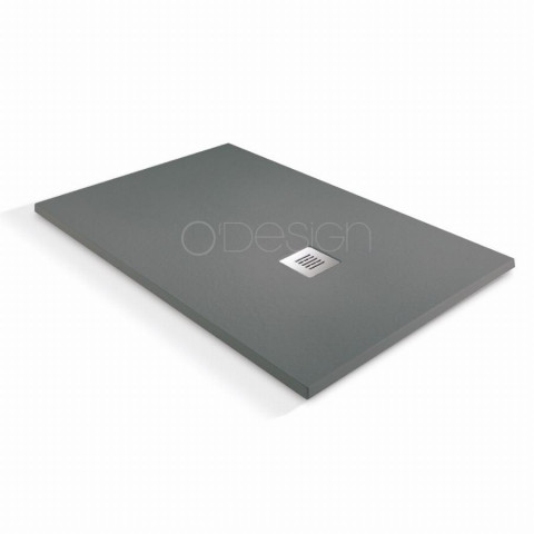 Receveur de douche à l'italienne O'Design Solidstone - 90 x 90 - Gris basalte - Alicante