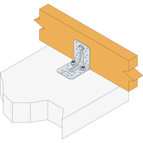 Équerre mixte renforcée SIMPSON - A90xB105xC105x2mm - ACRL10520