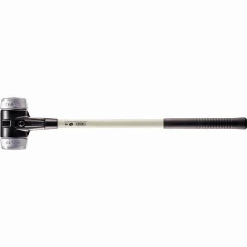 Marteau de frappeur HALDER SIMPLEX Métal doux avec boîtier en fonte malléable renforcée et manche en fibre de verre - D=80 mm - 3709.081