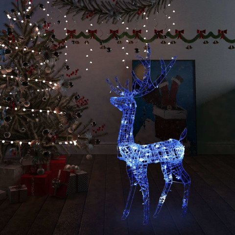 Renne de décoration de Noël Acrylique 140 LED 120 cm - Couleur d'éclairage au choix