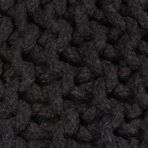 Pouf tricoté à la main coton 50 x 35 cm - Couleur au choix