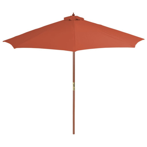 Parasol d'extérieur avec mât en bois 300 cm - Couleur au choix