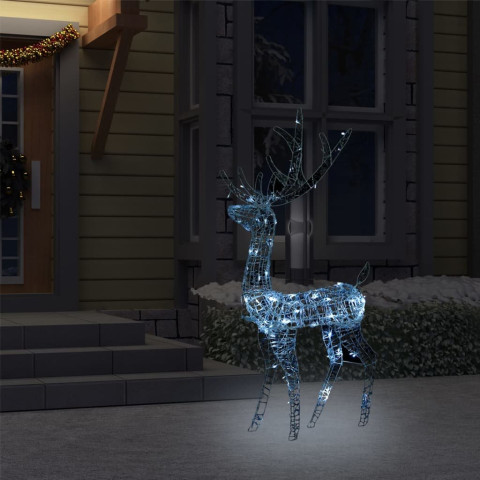 Renne de décoration de Noël Acrylique 140 LED 120 cm - Couleur d'éclairage au choix