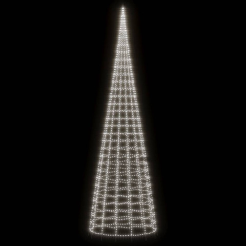 Arbre de Noël lumineux sur mât de drapeau 3000 LED - Couleur d'éclairage et hauteur au choix