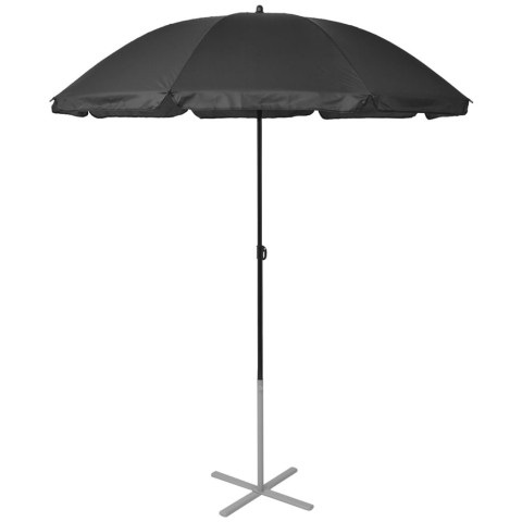 Chaises longues et parasol Aluminium Noir