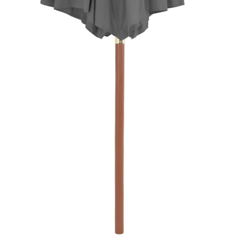 Parasol d'extérieur avec mât en bois 300 cm - Couleur au choix