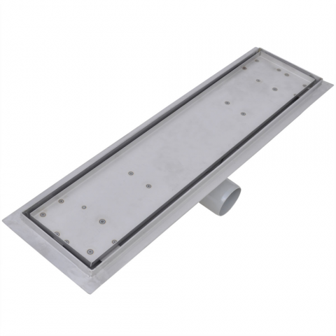 vidaXL Drain de douche linéaire 530 x 140 mm Acier inoxydable