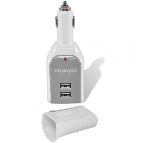 Grundig double chargeur usb 2 en 1 12/24 v