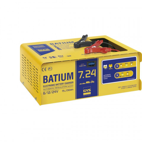 Gys chargeur de batterie batium 7-24 15-130 ah 210 w 3/7 a