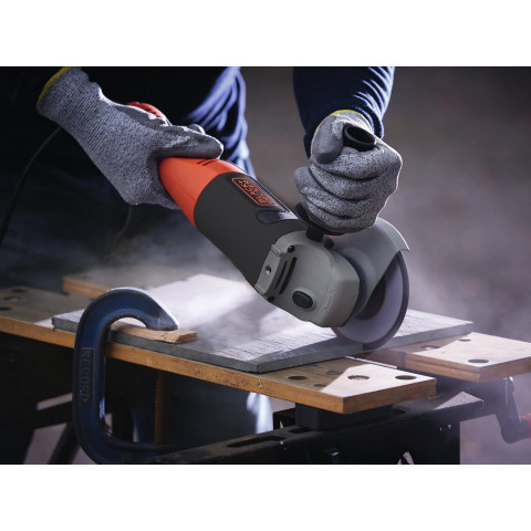 Meuleuse d'angle 125 mm 1200 w coffret disques kg1202kd black and decker