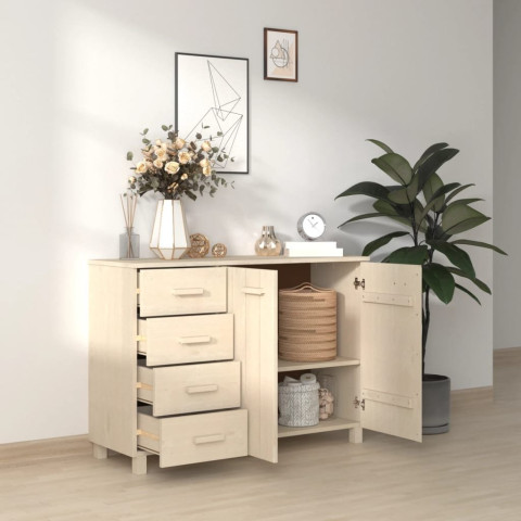 Buffet HAMAR 113x40x80 cm bois massif de pin - Couleur au choix