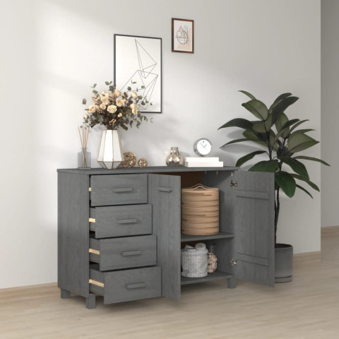 Buffet HAMAR 113x40x80 cm bois massif de pin - Couleur au choix