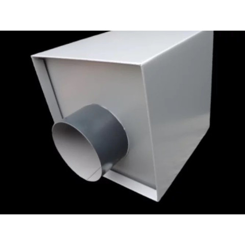 Boite à eau alu 400x400x400 - RAL 9006 Gris