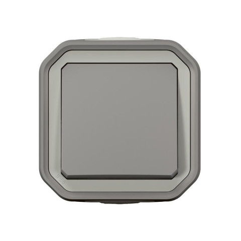 Interrupteur ou va-et-vient 10ax 250v plexo complet saillie gris (069711l)