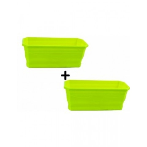 Jardinière millesia 30x11x12cm chapelu - lot de 2 - coloris au choix