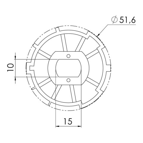 Kit adaptateur pour moteur de volet roulant filaire ø 45 mm dans tube zf ø 54 mm