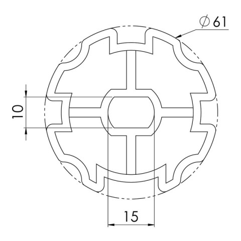 Kit adaptateur pour moteur de volet roulant filaire ø 45 mm dans tube zf ø 64 mm