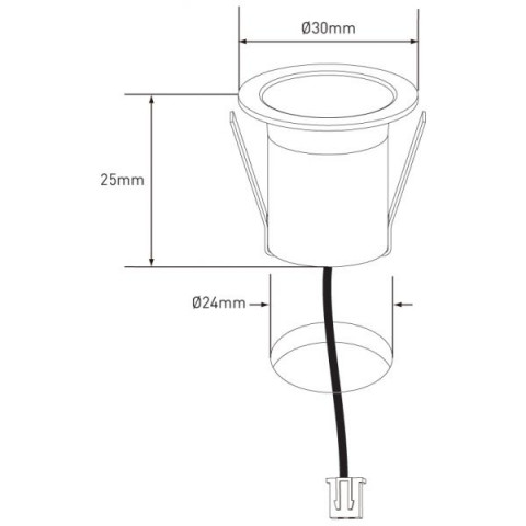 Lot de 10 spots led encastrables sol 3,6 watt IP68 - Couleur eclairage - Blanc neutre