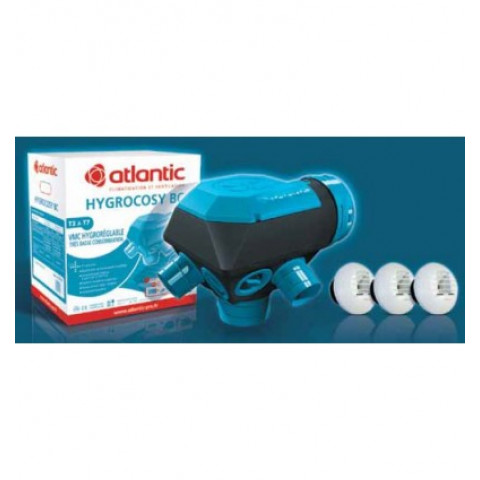 KIT VMC Atlantic Hygrocosy BC simple flux hygroreglable Bouches manuelles T3/7