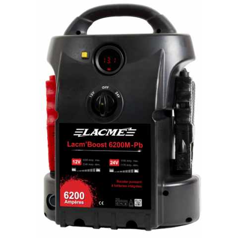 Batterie & chargeur LACME Lac'Boost 6400M-PB à batterie plomb - 12/14V 6200A - 515700
