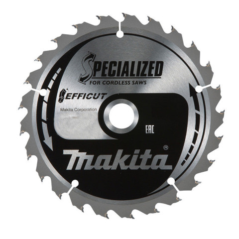 Lame carbure EFFICUT bois pour scies radiales à batterie MAKITA216x30mm, 60 dents - MAKITA - E-08888
