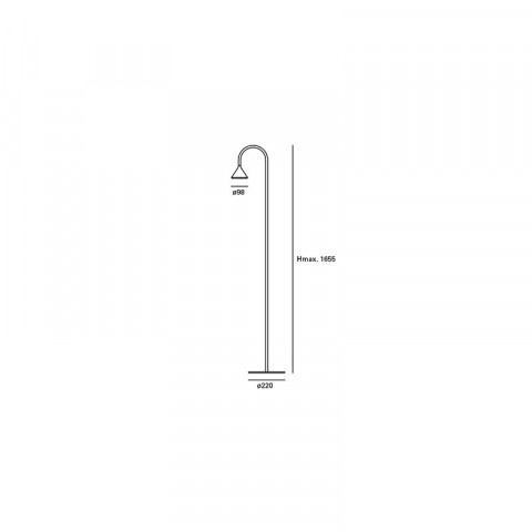 Lampadaire décoratif ding led h1665 12 ampoules