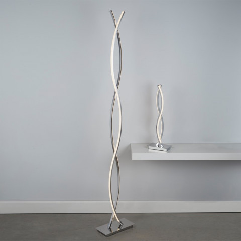 Lampadaire platt, chrome et polycarbonate