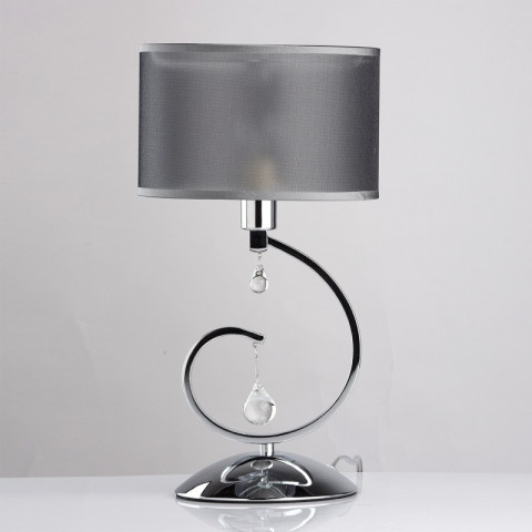 Lampe de table chromée elegance 1 ampoule 40 cm