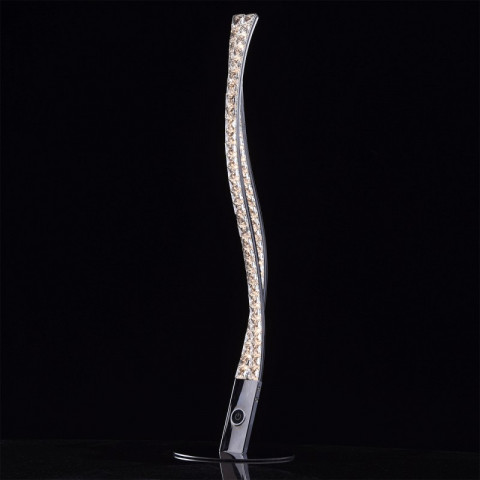 Lampe de table chromée techno 2 ampoules 59 cm