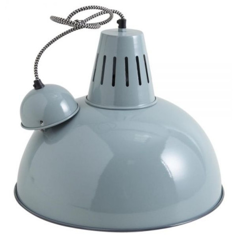 Lampe suspension vintage en métal laqué - Coloris au choix