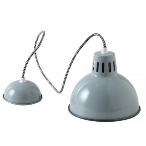 Lampe vintage suspension en métal laqué - Coloris au choix