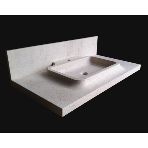 Vasque en pierre Oppio - 90 x 50 x 10 - Comptoir des Pierres - Couleur au choix