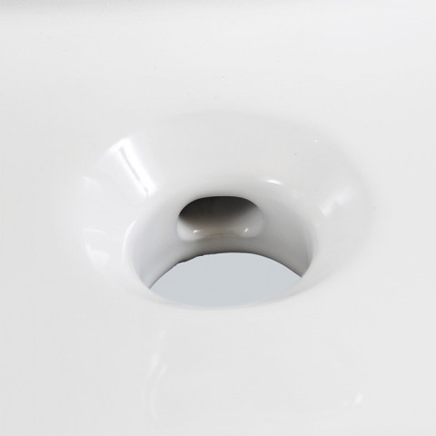 Lavabo totem carré - céramique avec porte serviette - 48x87 cm - alto +