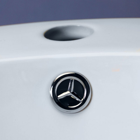 Lavabo totem rond - céramique blanc - 50x85 cm - ove