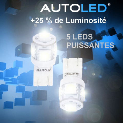 Pack p17 4 ampoules led w5w (t10)+navette led c5w 36mm canbus autoled®