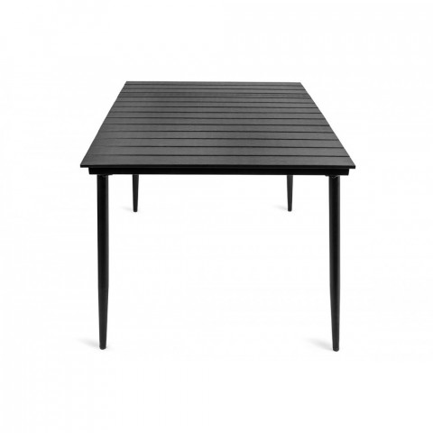Leon - salon de jardin table + 4 chaises rondes en rattan       noir