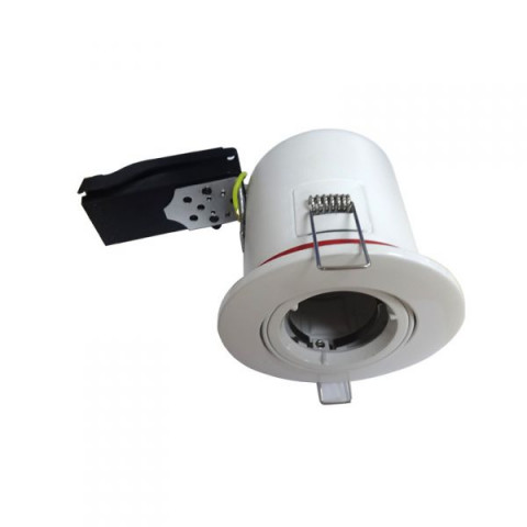 Lot de 10 supports spot rt2012 rond orientable 100mm - finition - blanc