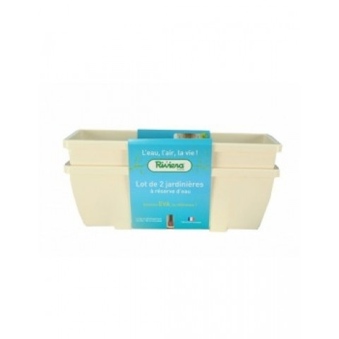 Lot de 2 jardinières eva 57 - riviera- coloris au choix