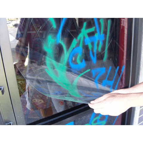 Film Sécurité Anti-Graffitis 125 Microns – Protection Discrète et Efficace - largeur & longueur au choix