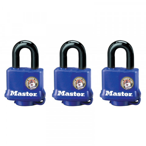 Master lock 312eurtri lot de 3 cadenas en acier laminé 40 mm